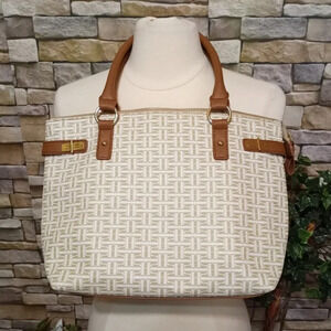 Tommy Hilifiger‎ Monogram Handbag Purse Authentic